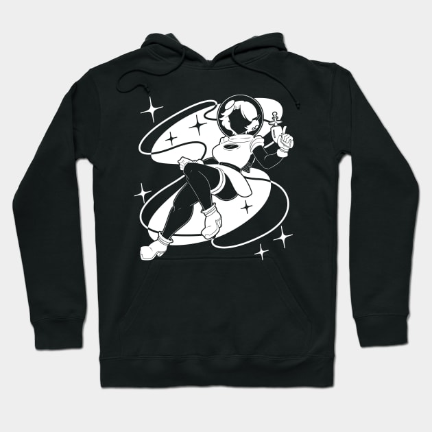 Retro Space Pinup Hoodie by LCom